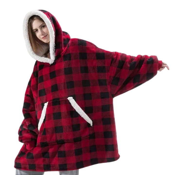Ogromny bluza-koc do noszenia oversize i ciepły