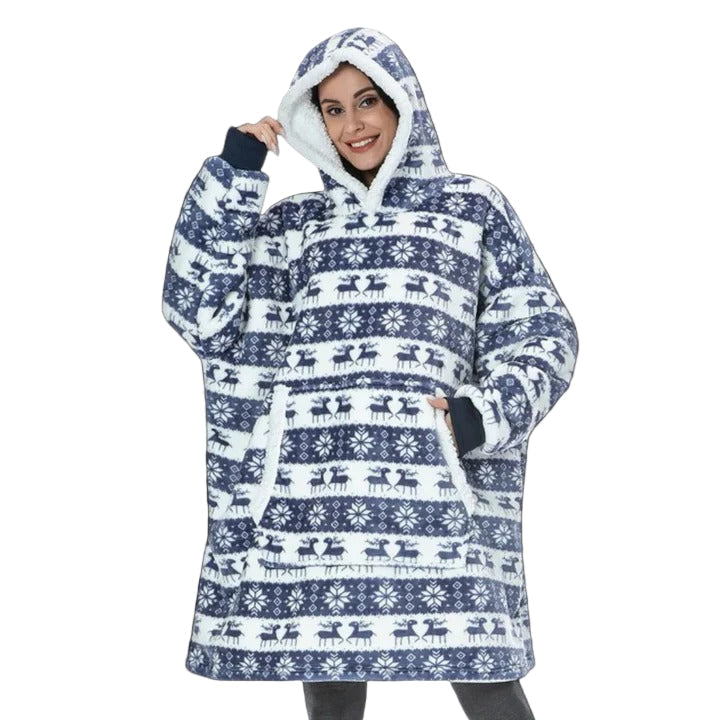 Ogromny bluza-koc do noszenia oversize i ciepły