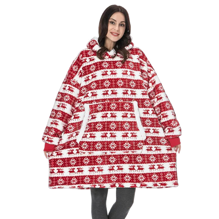 Ogromny bluza-koc do noszenia oversize i ciepły