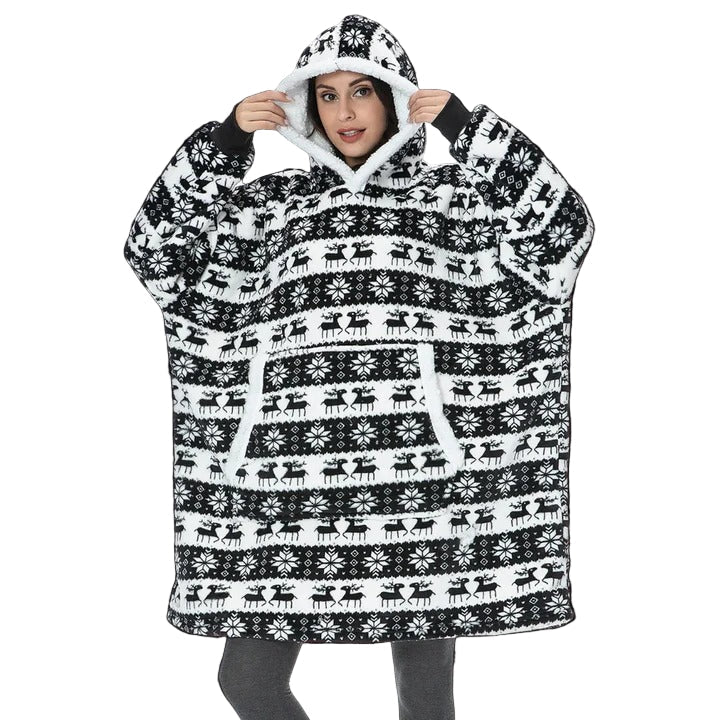 Ogromny bluza-koc do noszenia oversize i ciepły