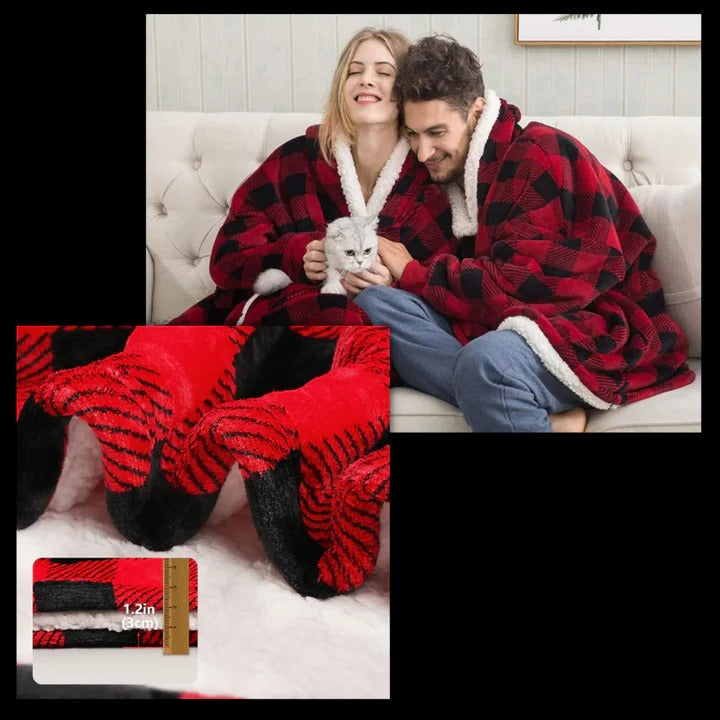 Ogromny bluza-koc do noszenia oversize i ciepły