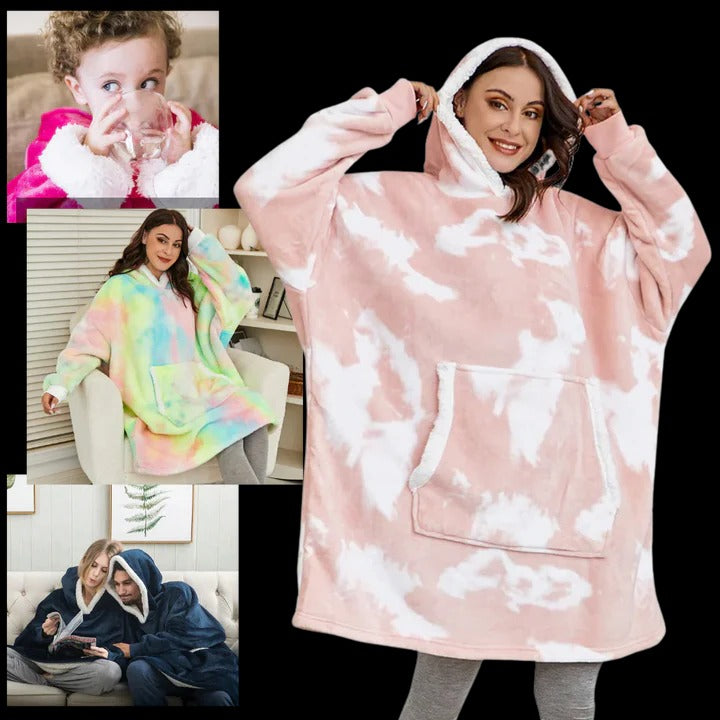 Ogromny bluza-koc do noszenia oversize i ciepły