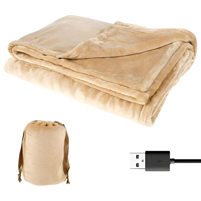 Otulena™ Bezprzewodowy koc grzewczy USB z flaneli dla dwojga