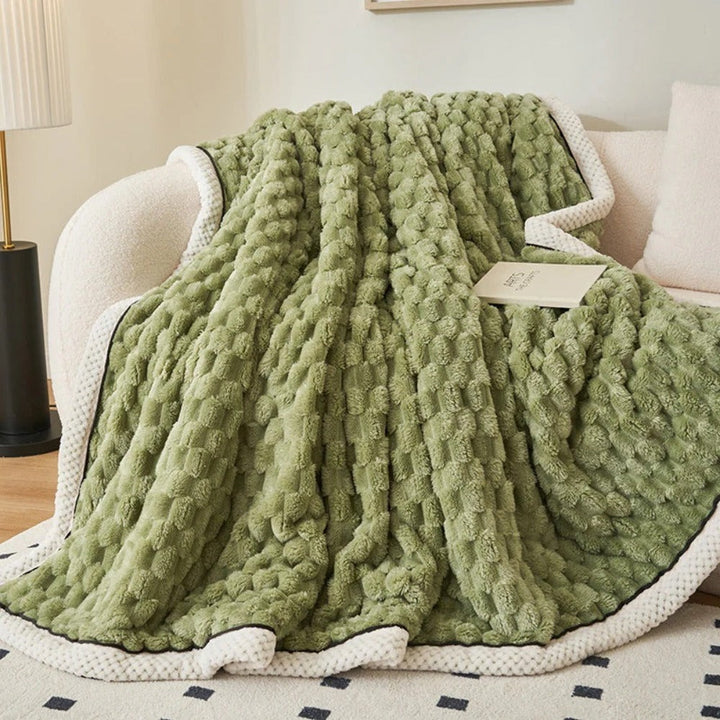 Cloud Cuddle koc Bubble‑teksturowany przytulny narzuta