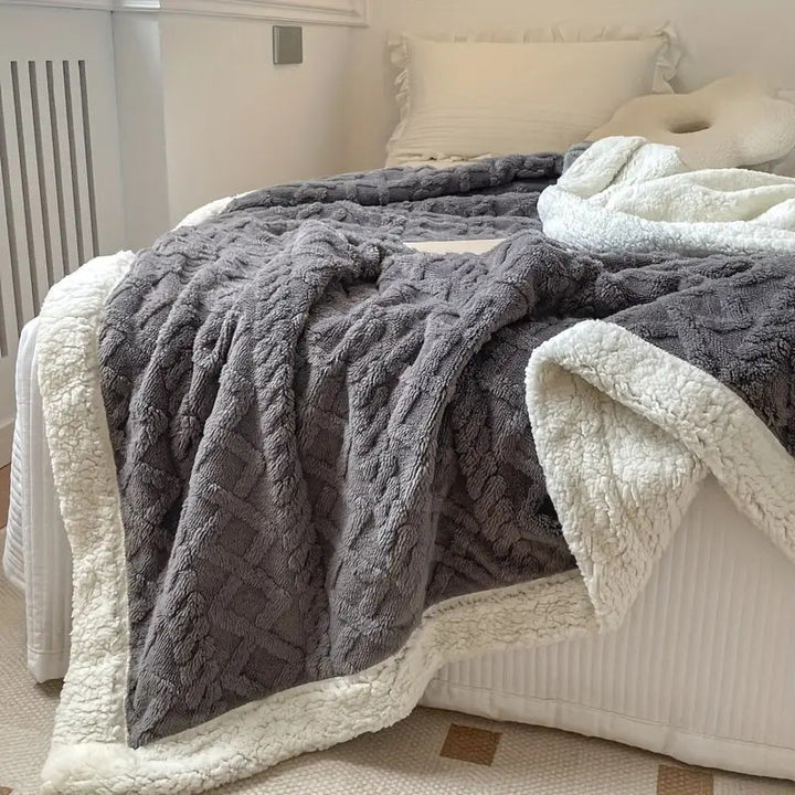 Dwustronny koc sherpa – ciężki, ciepły i miękki