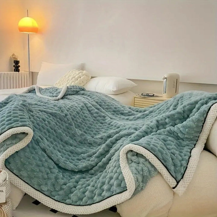 Cloud Cuddle koc Bubble‑teksturowany przytulny narzuta
