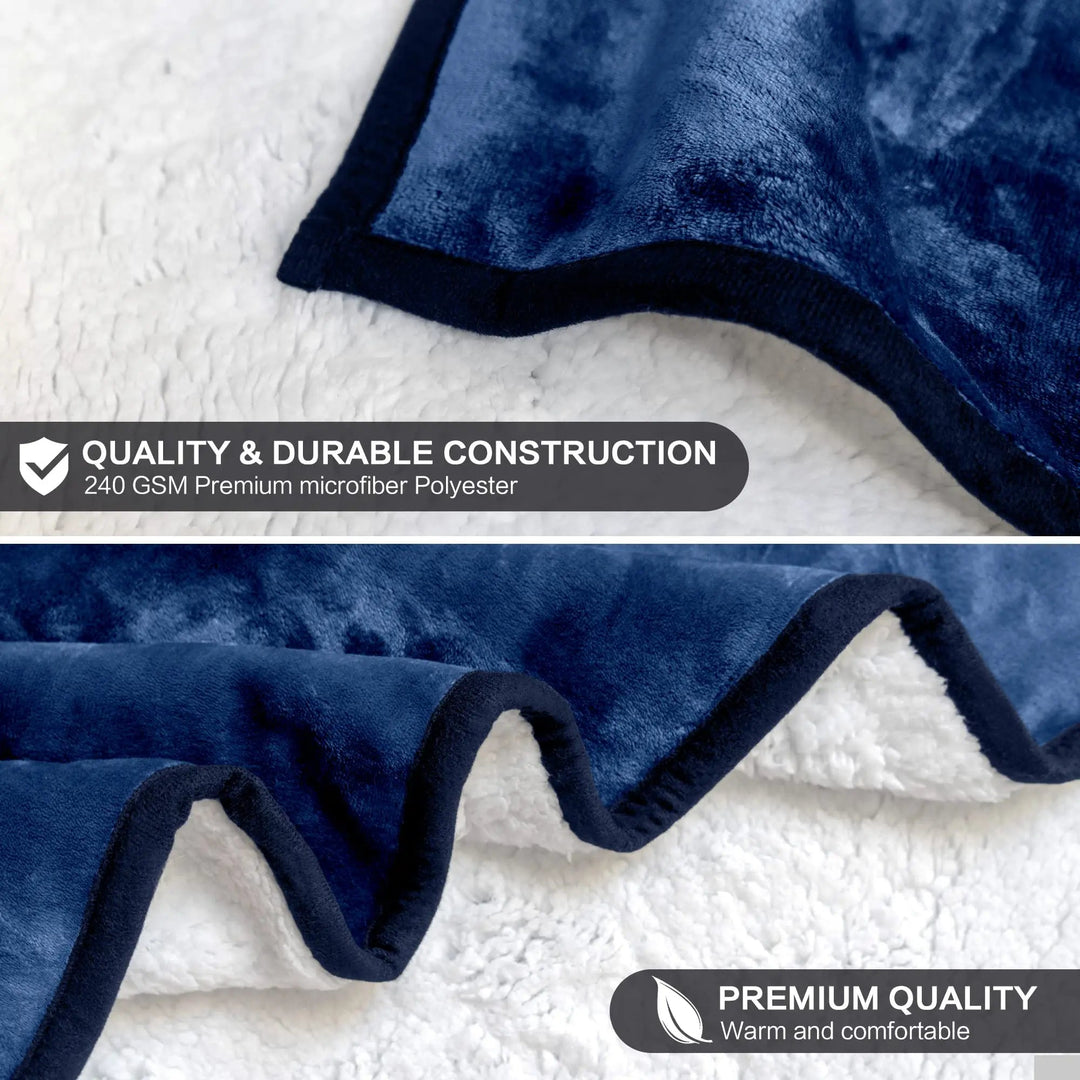 Koc pingwin do noszenia z dużym kapturem i guzikami