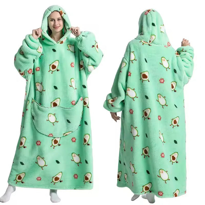 Długi bluza-koc do noszenia