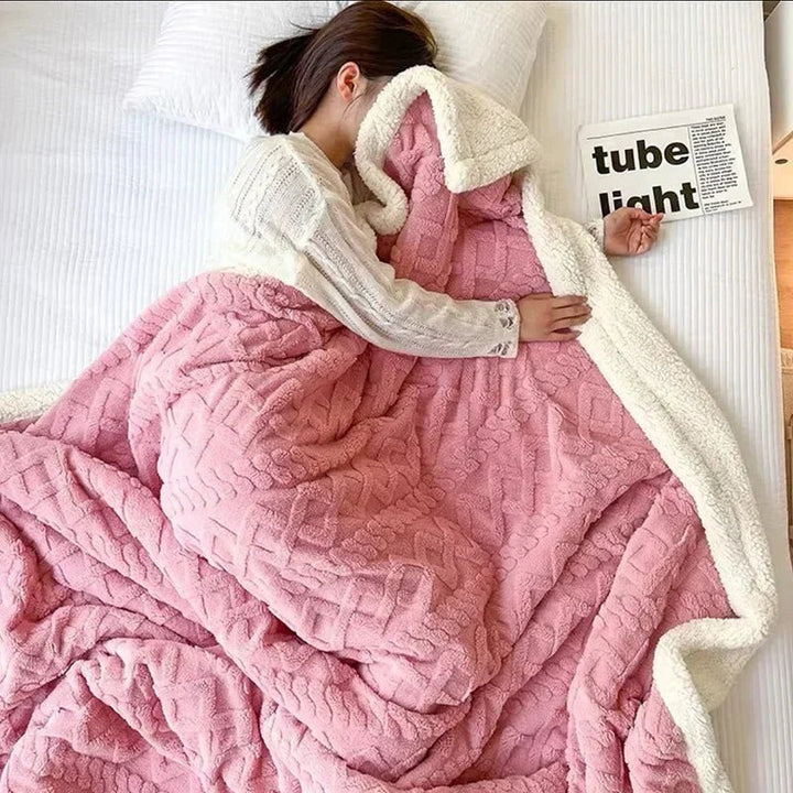 SHEARCOZY – Ultra-Warm wełna jagnięca koc dla zimowy komfort