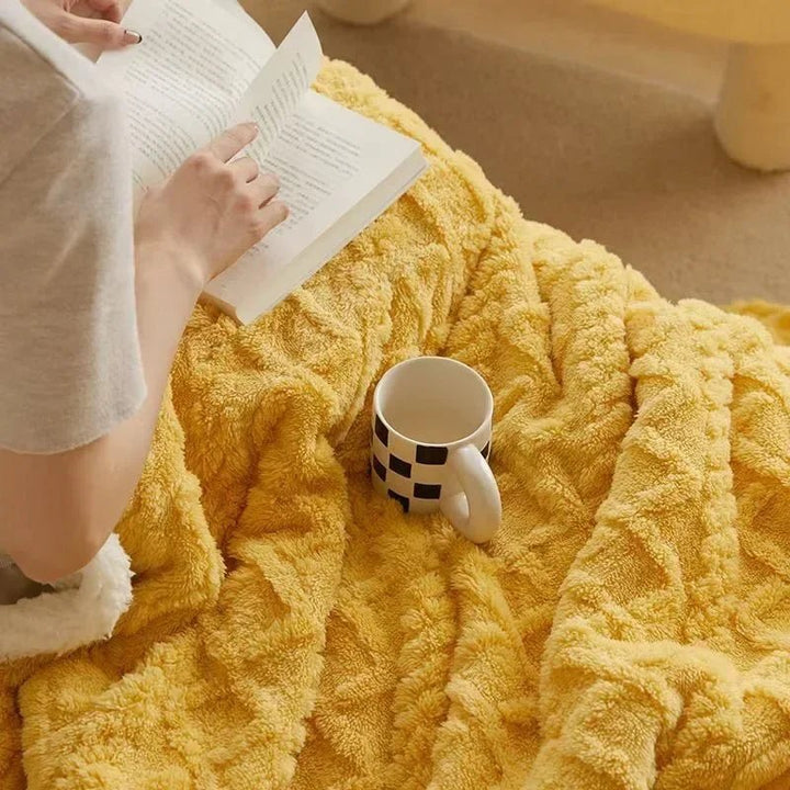 SHEARCOZY – Ultra-Warm wełna jagnięca koc dla zimowy komfort
