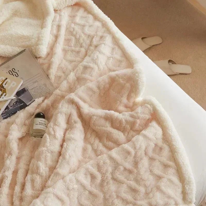 SHEARCOZY – Ultra-Warm wełna jagnięca koc dla zimowy komfort