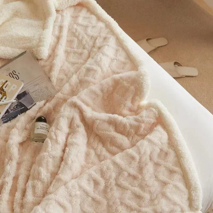SHEARCOZY – Ultra-Warm wełna jagnięca koc dla zimowy komfort