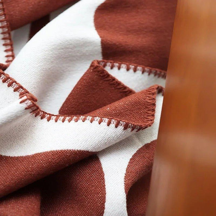 Nowoczesny, Abstrakcyjny koc narzutowy w boho Styl – Nordycki Styl koc, Narzuta na łóżko, Narzuta