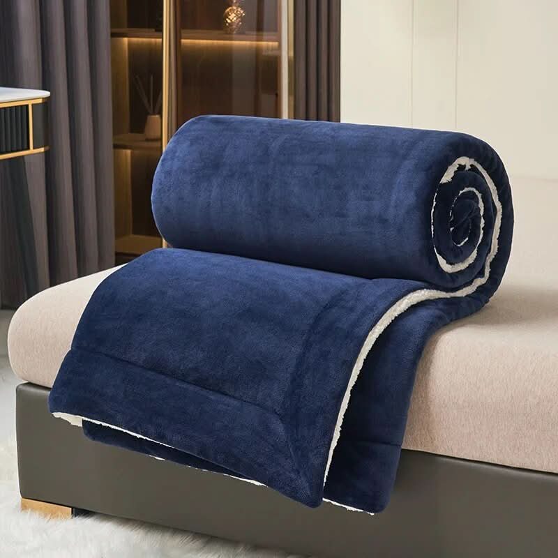 Dwustronny sherpa koc polarowy dla łóżka i sofy
