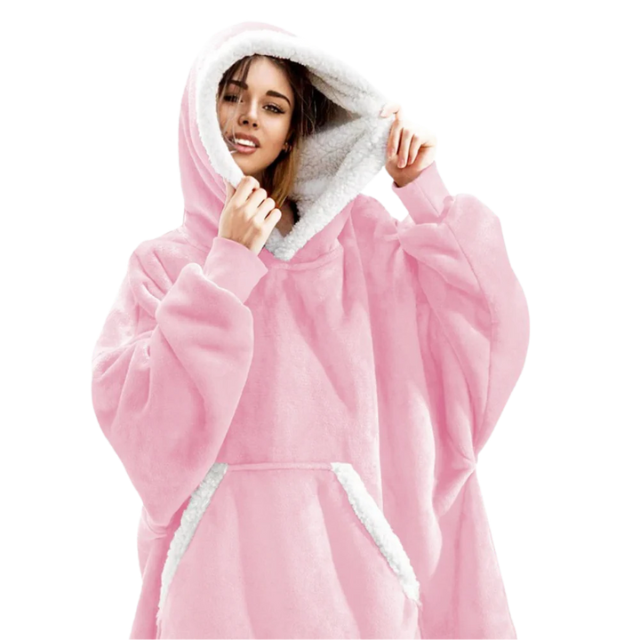 Ogromny bluza-bluza-koc z kapturem