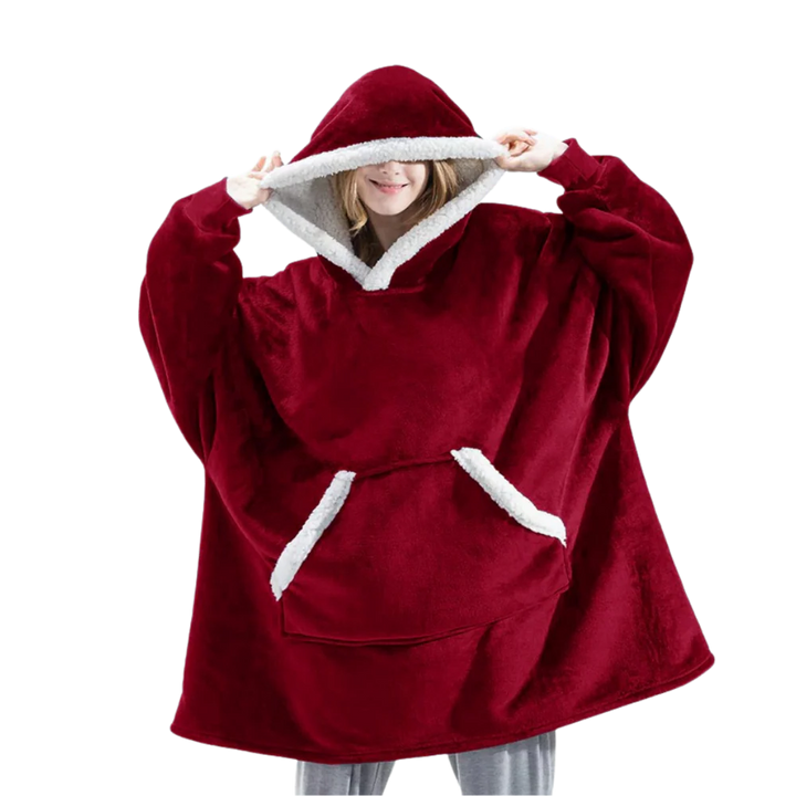 Ogromny bluza-bluza-koc z kapturem
