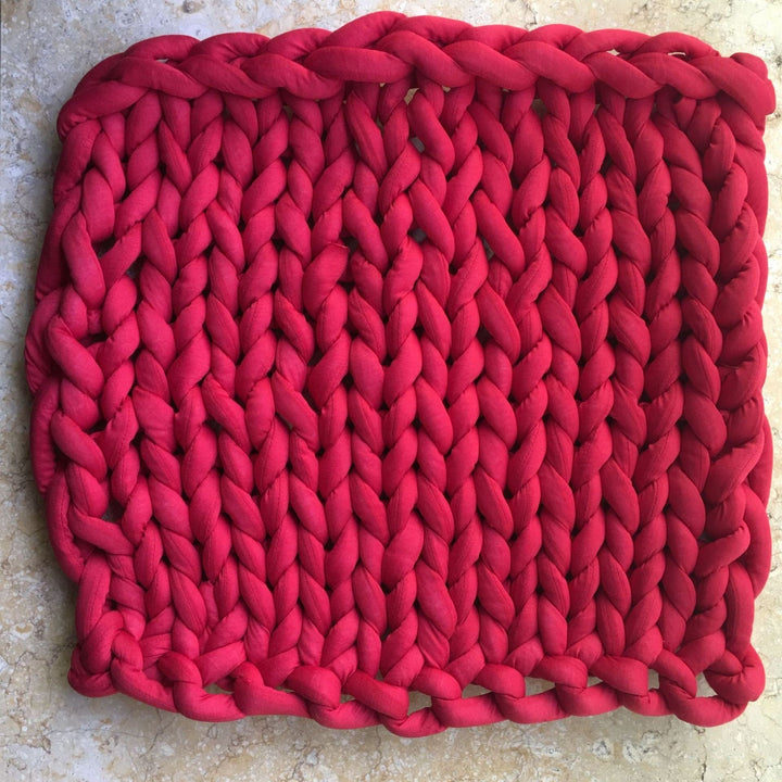 Koc narzutowy obciążeniowy gruby splot z Hand-tkany tekstura i Braided Edges tkany