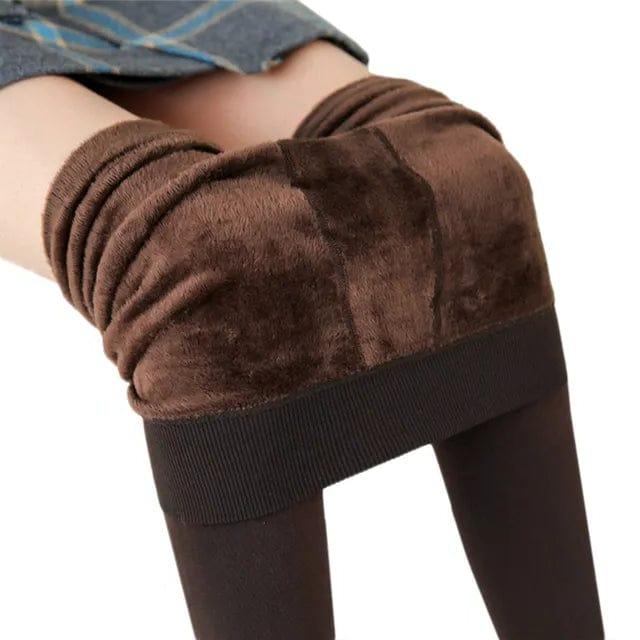 Legginsy z polarem z wysokim stanem na zimne dni