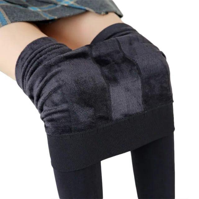Legginsy z polarem z wysokim stanem na zimne dni