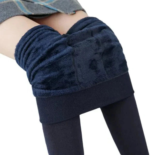 Legginsy z polarem z wysokim stanem na zimne dni