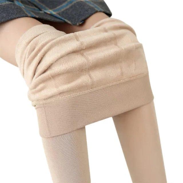 Legginsy z polarem z wysokim stanem na zimne dni