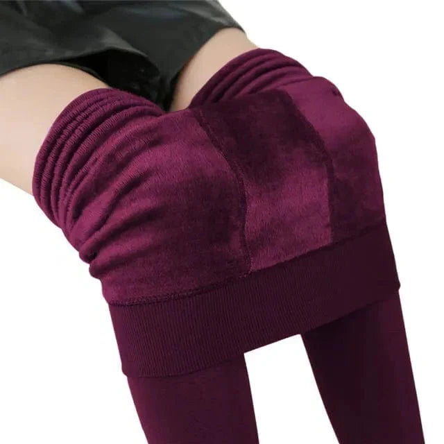 Legginsy z polarem z wysokim stanem na zimne dni