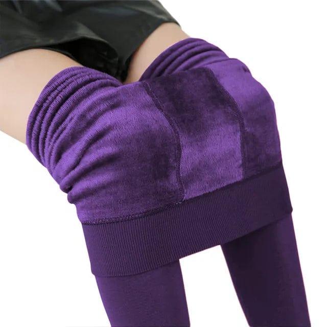 Legginsy z polarem z wysokim stanem na zimne dni