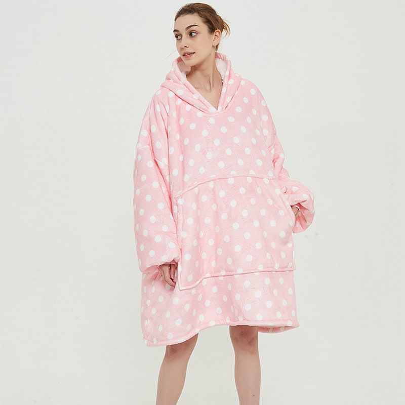 Bluza-koc do noszenia z sherpa Lining polar oversize Pullover