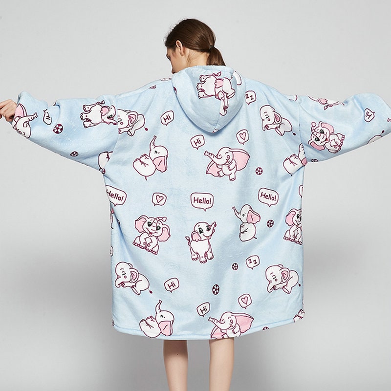 Bluza-koc do noszenia z sherpa Lining polar oversize Pullover