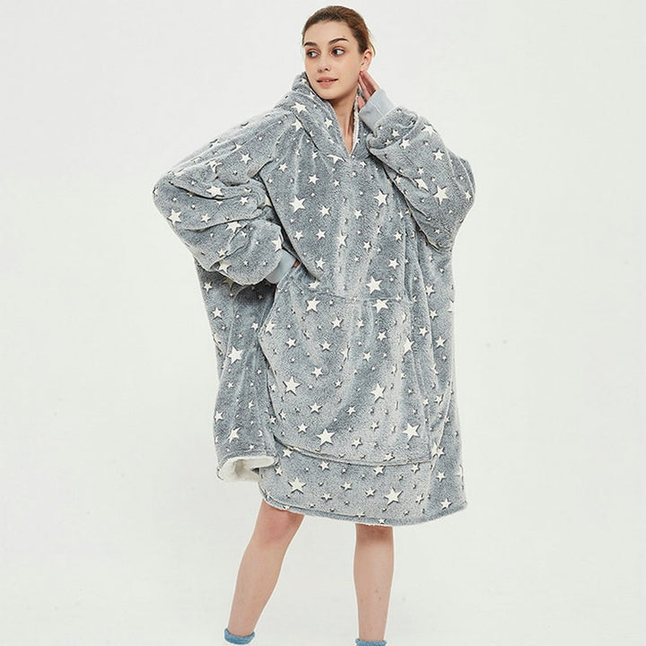 Bluza-koc do noszenia z sherpa Lining polar oversize Pullover