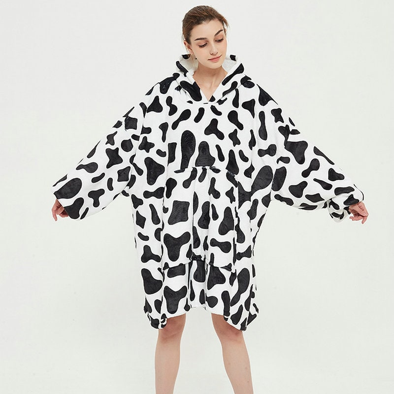 Bluza-koc do noszenia z sherpa Lining polar oversize Pullover