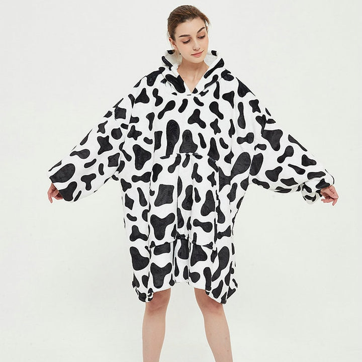 Bluza-koc do noszenia z sherpa Lining polar oversize Pullover