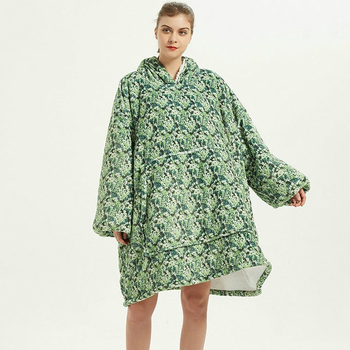 Bluza-koc do noszenia z sherpa Lining polar oversize Pullover