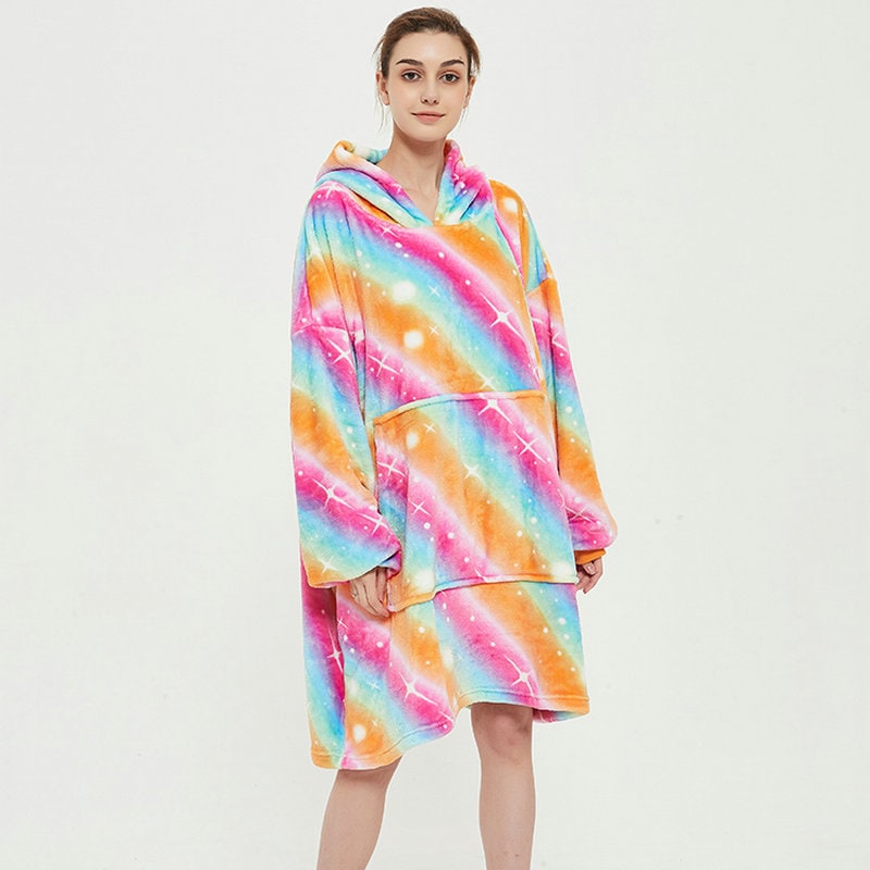 Bluza-koc do noszenia z sherpa Lining polar oversize Pullover