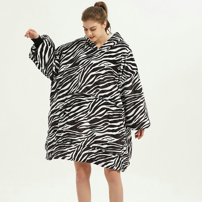 Bluza-koc do noszenia z sherpa Lining polar oversize Pullover