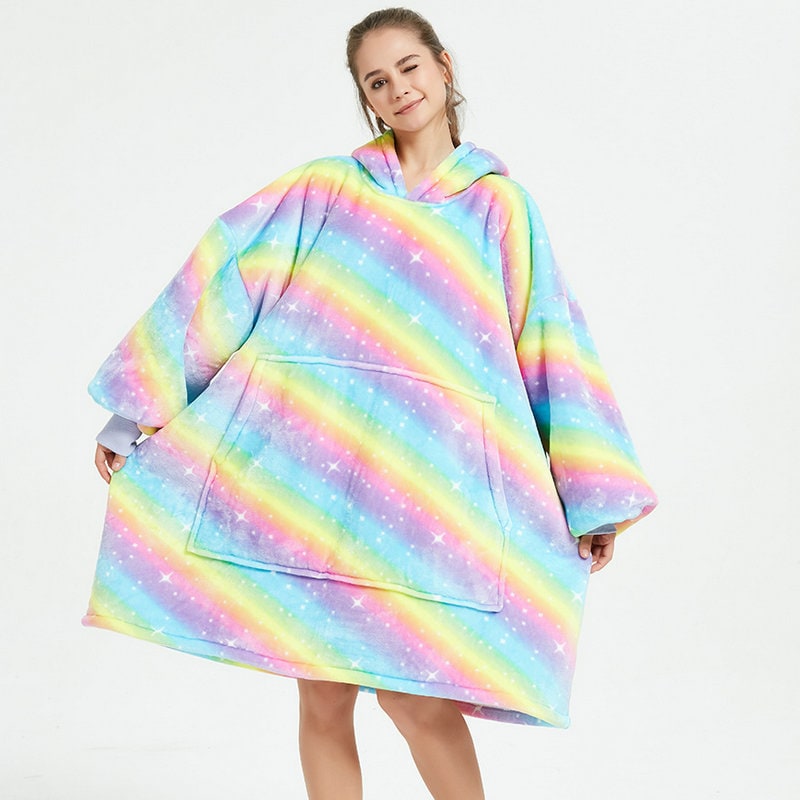 Bluza-koc do noszenia z sherpa Lining polar oversize Pullover