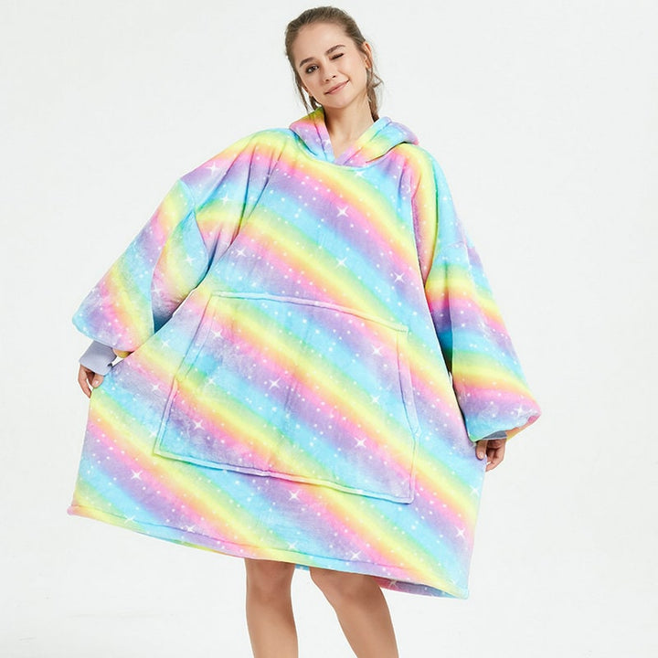 Bluza-koc do noszenia z sherpa Lining polar oversize Pullover