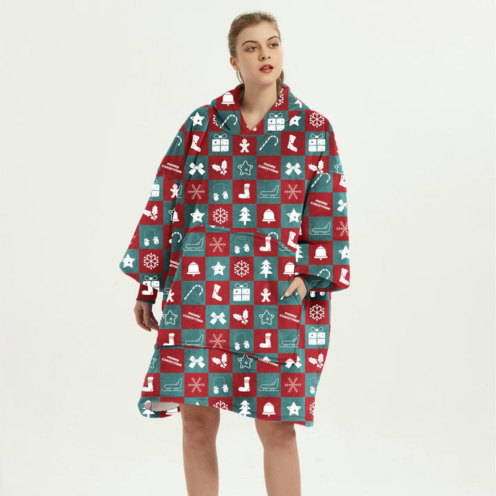 Bluza-koc do noszenia z sherpa Lining polar oversize Pullover