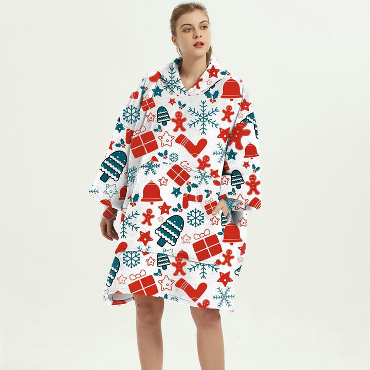 Bluza-koc do noszenia z sherpa Lining polar oversize Pullover