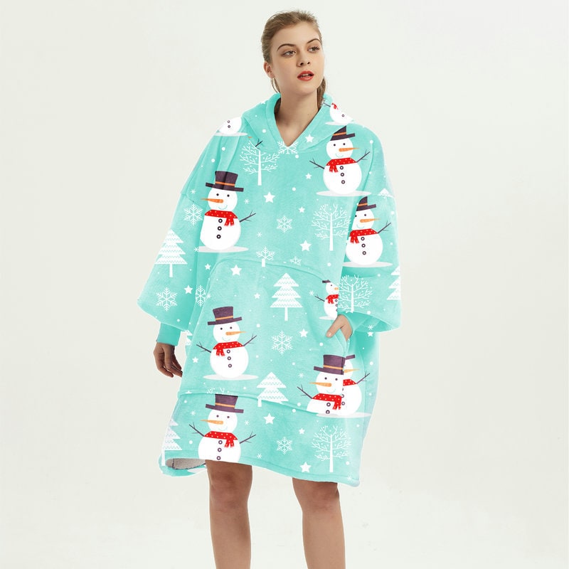 Bluza-koc do noszenia z sherpa Lining polar oversize Pullover