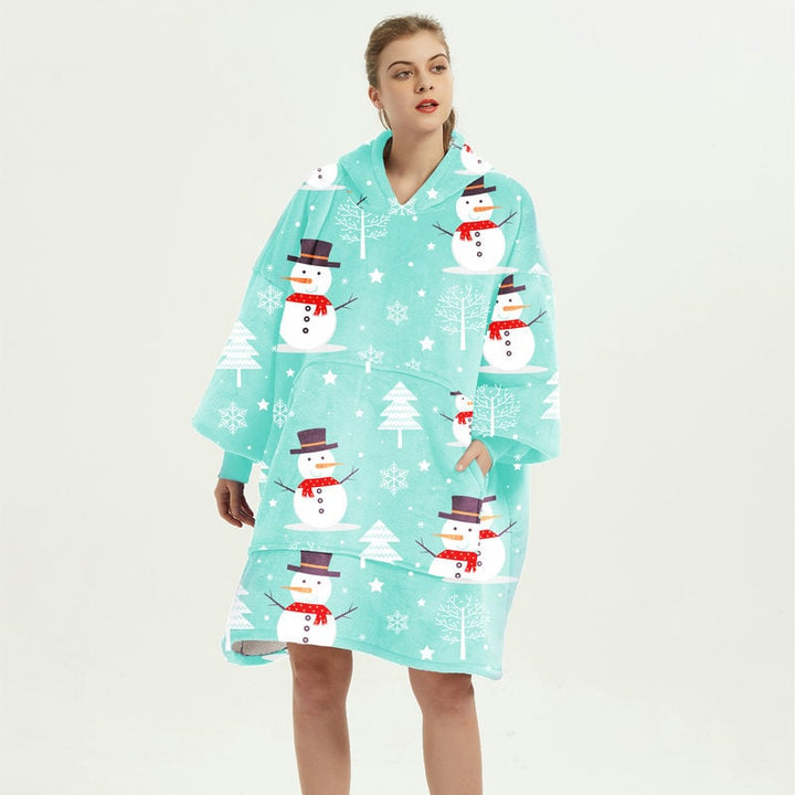 Bluza-koc do noszenia z sherpa Lining polar oversize Pullover
