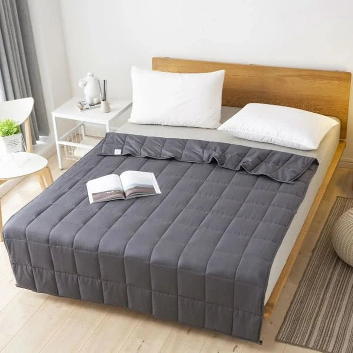 Kołdra obciążeniowa dla niepokój podczas snu łóżko z Quilted bawełna design narzuta