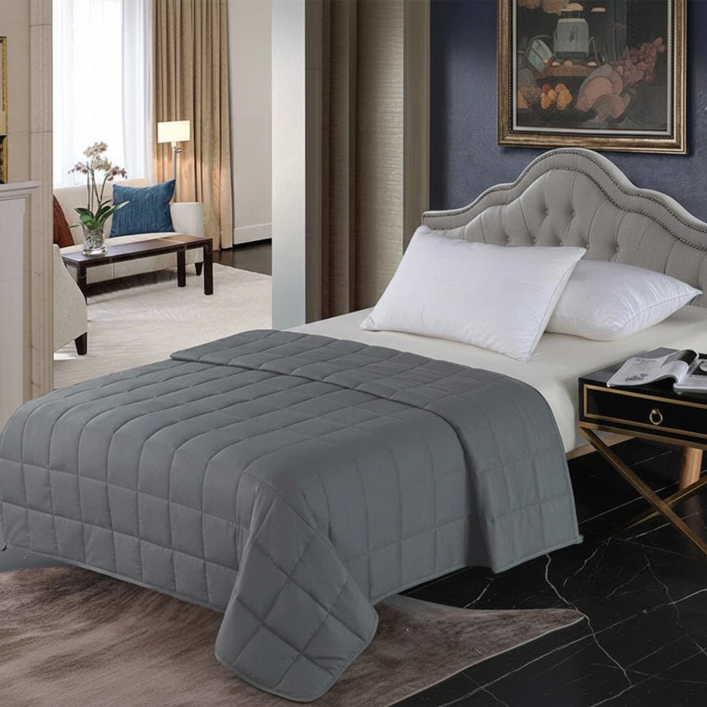 Kołdra obciążeniowa dla niepokój podczas snu łóżko z Quilted bawełna design narzuta